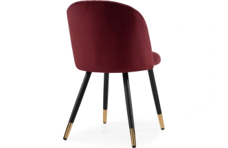 Стул мягкий Gabi, винный красный / черный с золотом