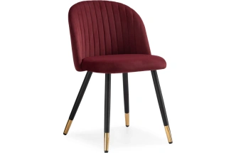 Стул мягкий Gabi, винный красный / черный с золотом