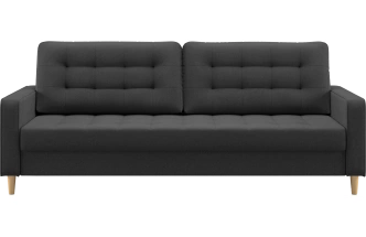Диван прямой Дисент, модель 041, Inari 100 black (черный)