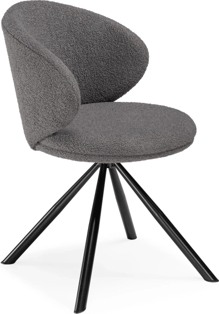 Стул Solomon, мягкий, поворотный, gray / black