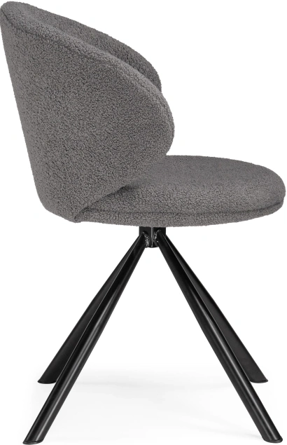 Стул Solomon, мягкий, поворотный, gray / black