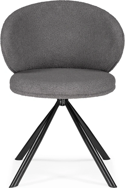 Стул Solomon, мягкий, поворотный, gray / black