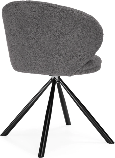 Стул Solomon, мягкий, поворотный, gray / black
