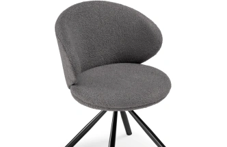 Стул Solomon, мягкий, поворотный, gray / black
