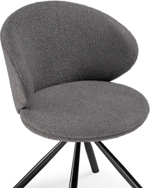 Стул Solomon, мягкий, поворотный, gray / black