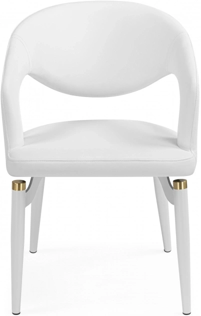 Стул-кресло Palma, мягкий, белый / белый с золотом