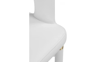 Стул-кресло Palma, мягкий, белый / белый с золотом