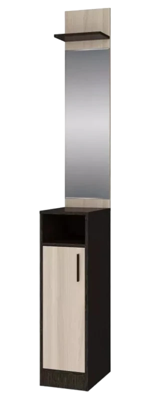 Тумба с зеркалом Лофт-5, Венге/Ясень шимо светлый