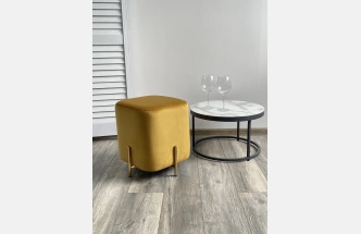 Пуф Ares, Bluvel-68 yellow / gold