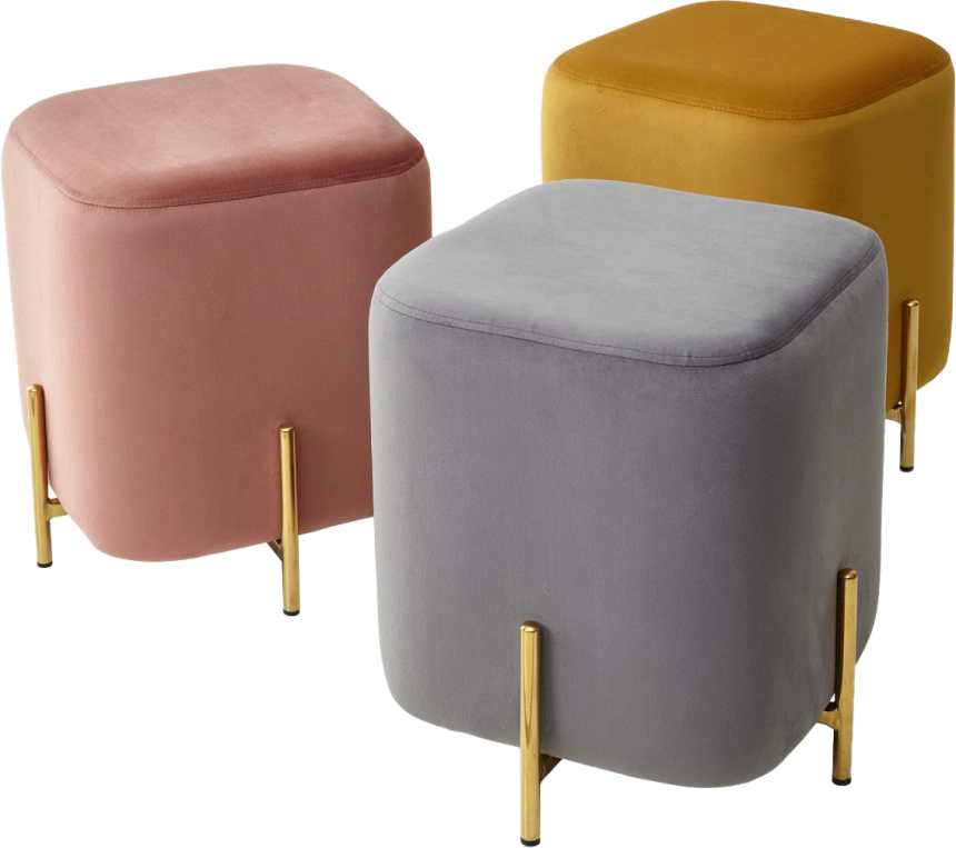 Пуф Ares, Bluvel-68 yellow / gold
