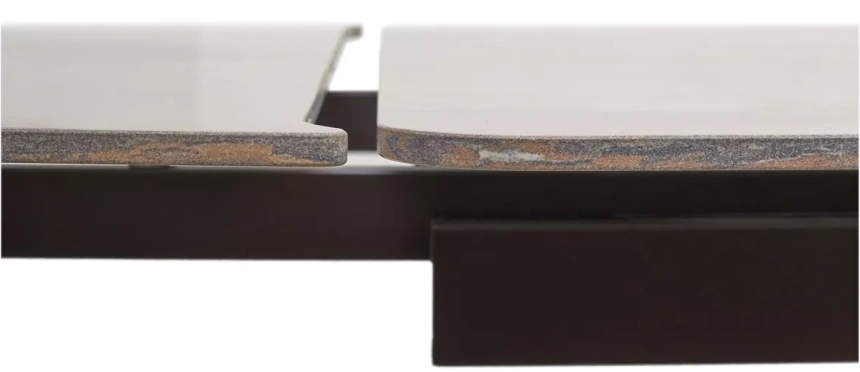 Обеденный раздвижной стол Eder 160, Gloss Amber Jade Solid Ceramic, Орех