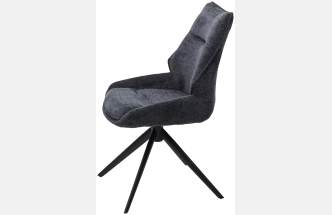 Стул Olaf, мягкий, поворотный, Raven 18 серый, ткань, черный каркас