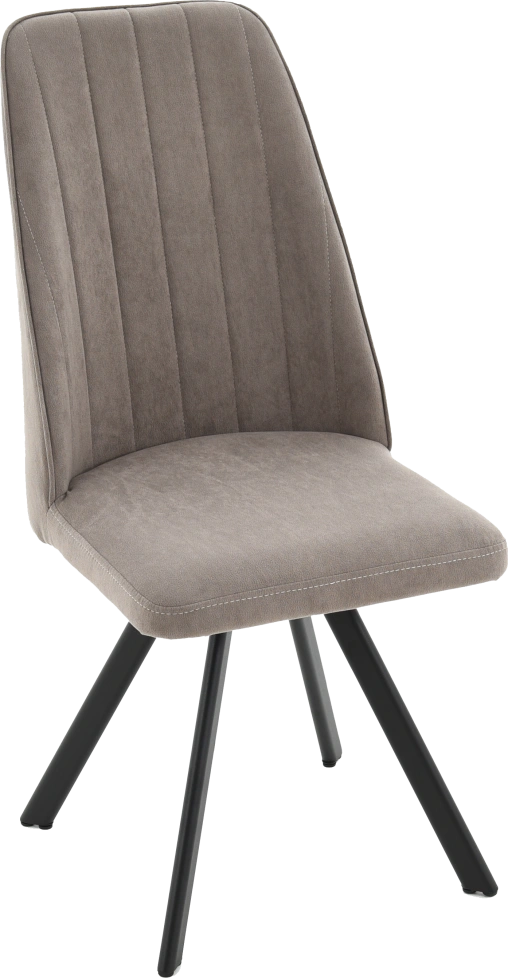 Стул Silvio, мягкий со спинкой, коричневый, велюр, каркас черный