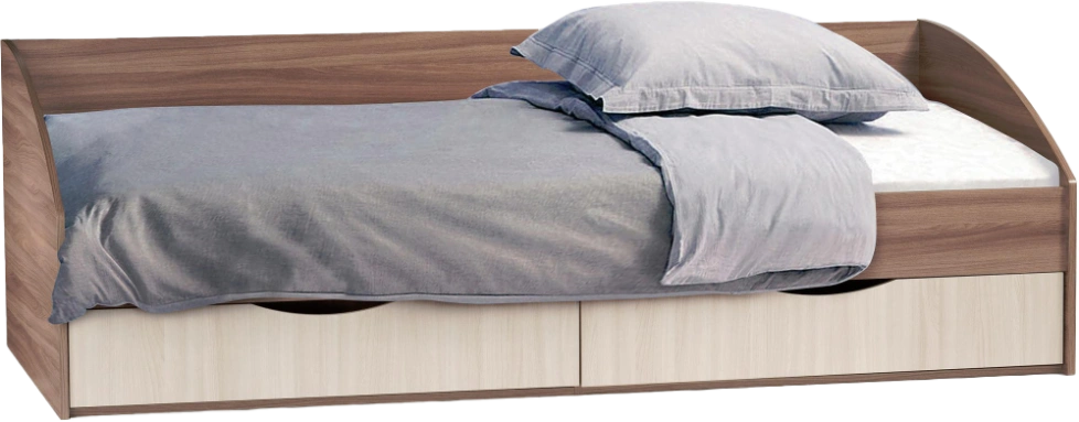 Кровать Классика, шимо темный / шимо светлый