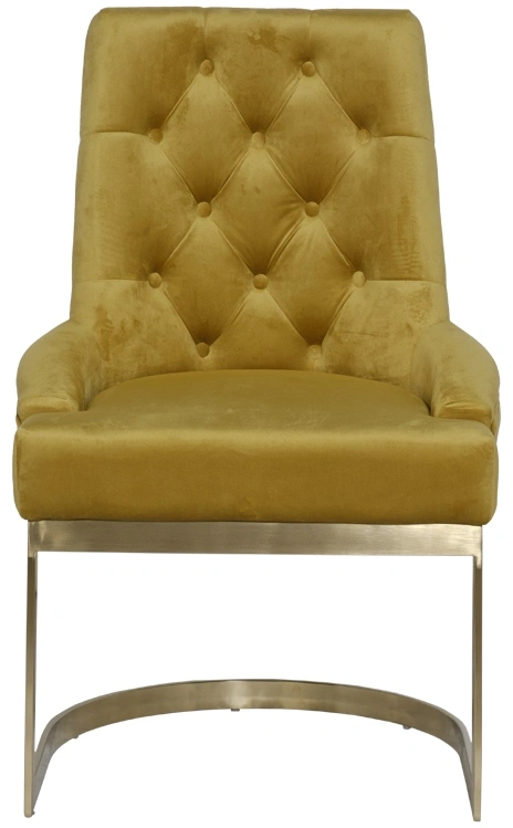 Стул 76AR-6210GOLD-OLV, мягкий, велюр, оливковый / матовое золото 