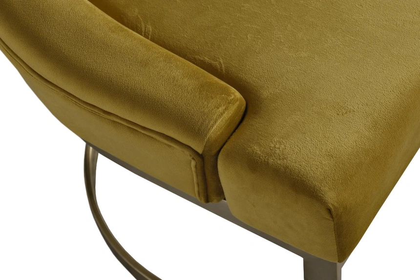 Стул 76AR-6210GOLD-OLV, мягкий, велюр, оливковый / матовое золото 