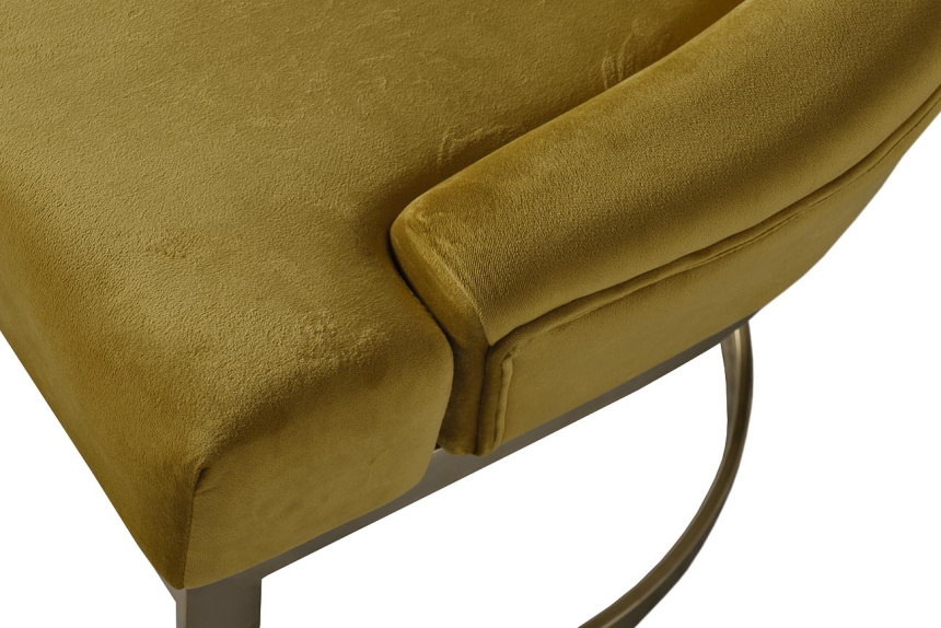 Стул 76AR-6210GOLD-OLV, мягкий, велюр, оливковый / матовое золото 