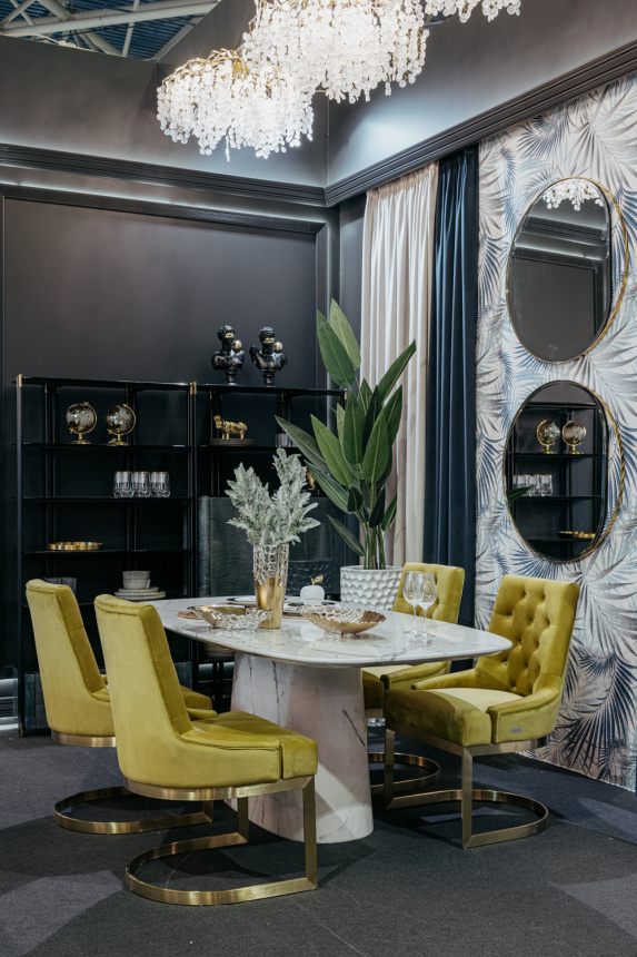 Стул 76AR-6210GOLD-OLV, мягкий, велюр, оливковый / матовое золото 