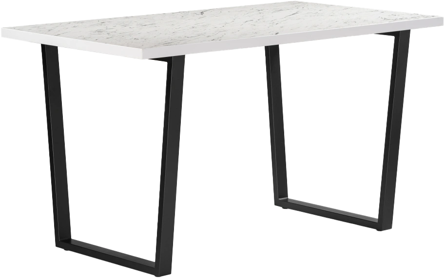 Кухонный стол Эльпатия, 130x75, ЛДСП, оникс, каркас черный матовый