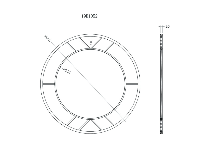 Зеркало настенное KFG082 