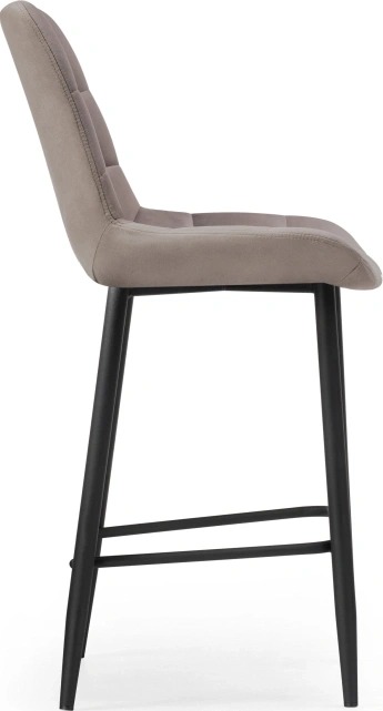 Полубарный стул Алст, велюр латте / черный
