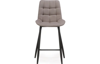 Полубарный стул Алст, велюр латте / черный