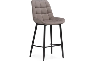Полубарный стул Алст, велюр латте / черный
