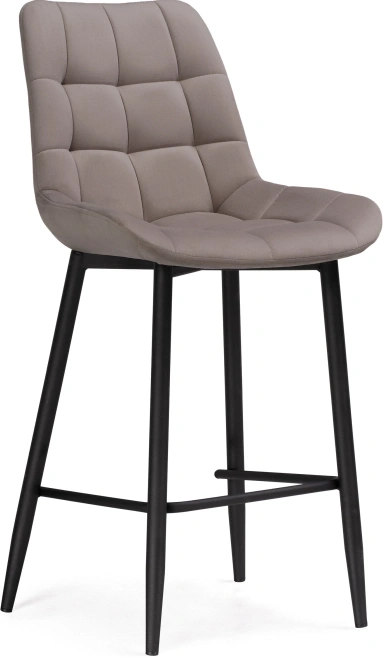 Полубарный стул Алст, велюр латте / черный