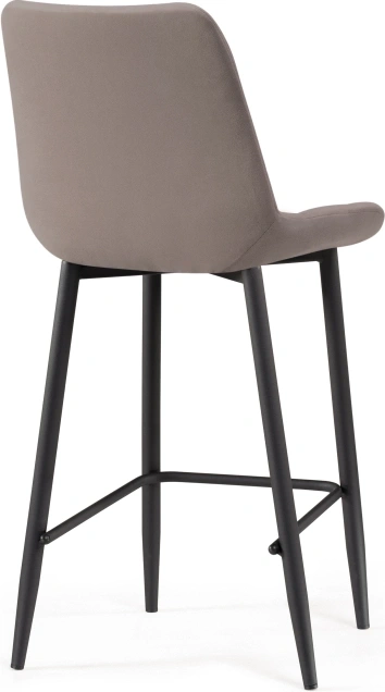 Полубарный стул Алст, велюр латте / черный