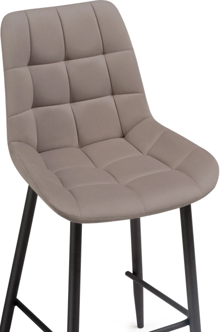 Полубарный стул Алст, велюр латте / черный