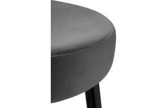 Полубарный табурет Plato, велюр темно-серый