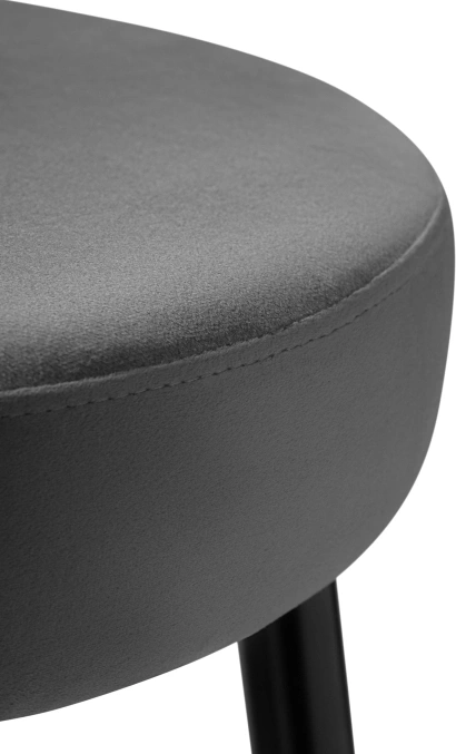 Полубарный табурет Plato, велюр темно-серый