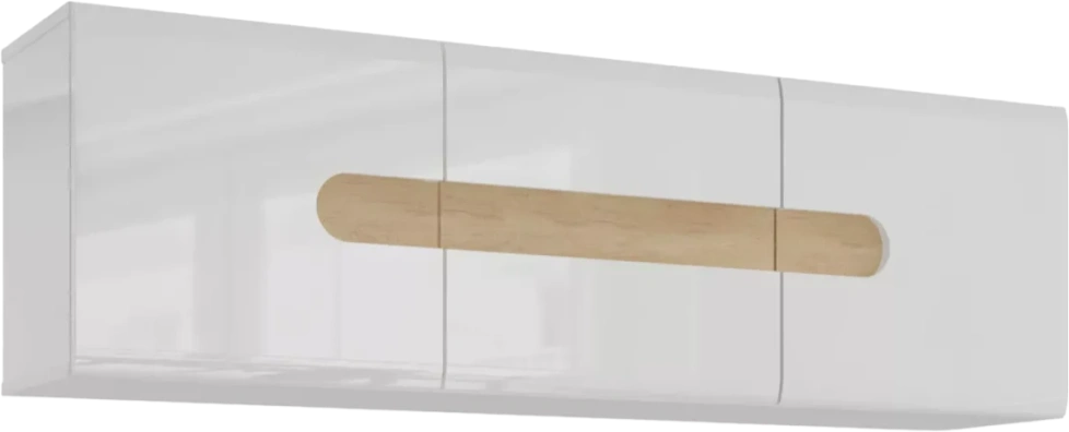 Полка навесная Катания, Белый / Дуб небраска