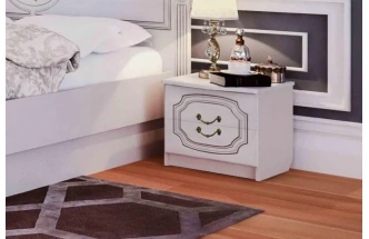 Тумба прикроватная Верона, с двумя ящиками, кофе 10 / капучино