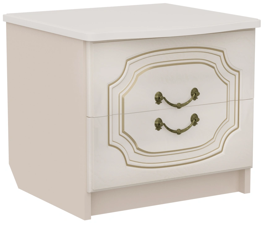 Тумба прикроватная Верона, с двумя ящиками, кофе 10 / капучино