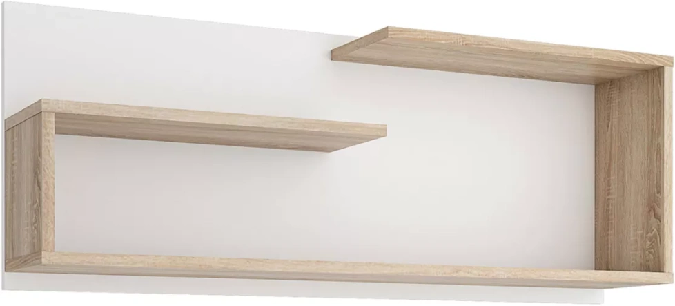 Полка книжная Алекс, Дуб сонома / Белый