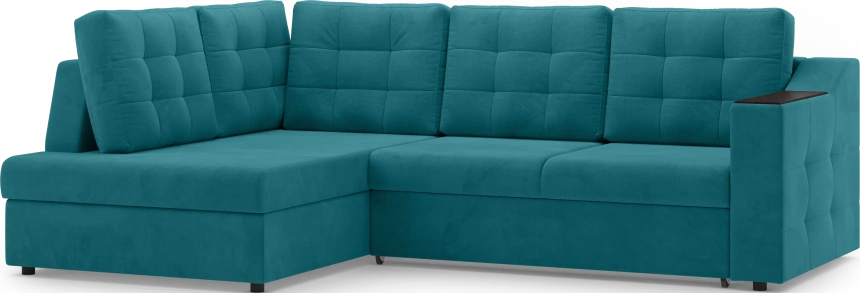 Диван угловой Невада, модель 020, комплектация 3 левый, Omega 61 (зелёный)