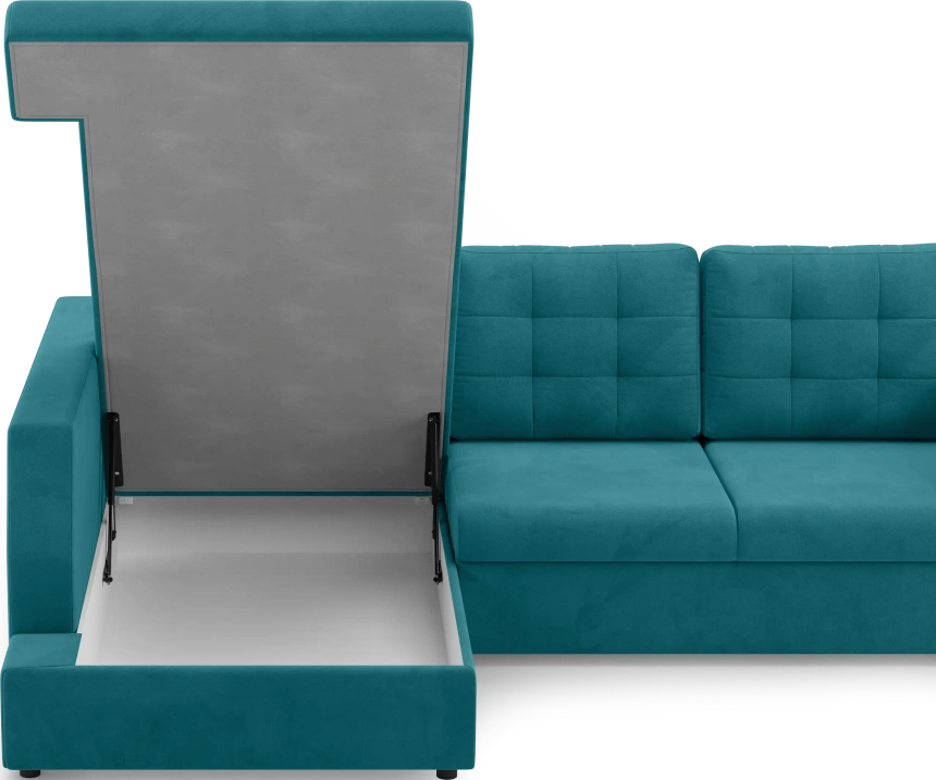 Диван угловой Невада, модель 020, комплектация 3 левый, Omega 61 (зелёный)