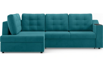 Диван угловой Невада, модель 020, комплектация 3 левый, Omega 61 (зелёный)