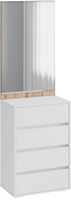 Прихожая Роут, с зеркалом, белый / дуб вотан