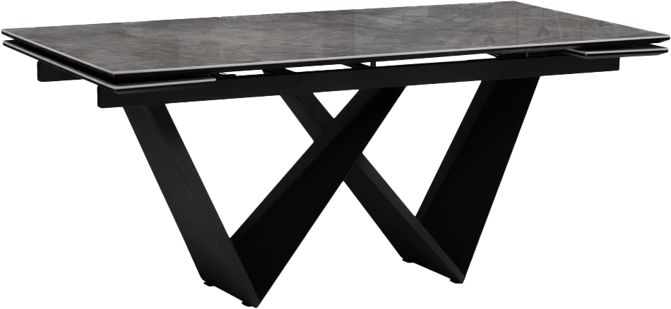 Кухонный обеденный раздвижной Бор, 180(240), керамика, baolai, каркас черный