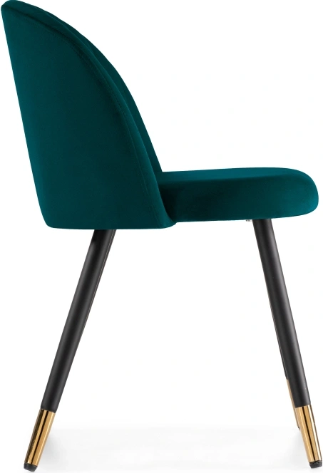 Стул мягкий Gabi, зеленый / черный с золотом