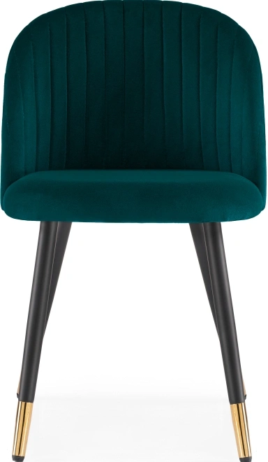 Стул мягкий Gabi, зеленый / черный с золотом