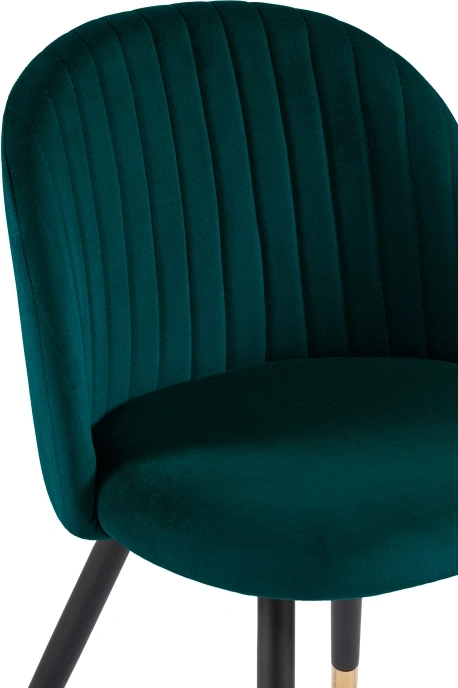 Стул мягкий Gabi, зеленый / черный с золотом