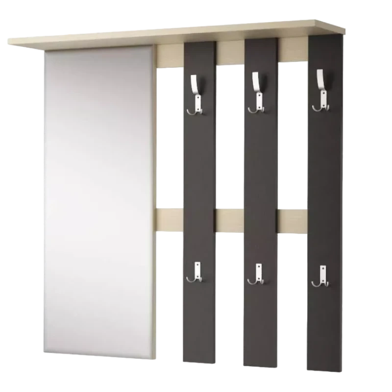 Вешалка с зеркалом Лофт-2, Дуб кремона/Венге