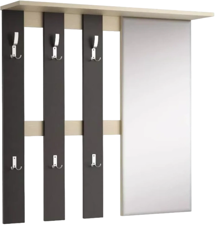 Вешалка с зеркалом Лофт-2, Дуб кремона/Венге