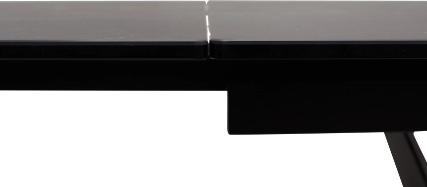 Кухонный стол раздвижной Rieti 200, Nero KL-116 Черный мрамор матовый, итальянская керамика, черный каркас