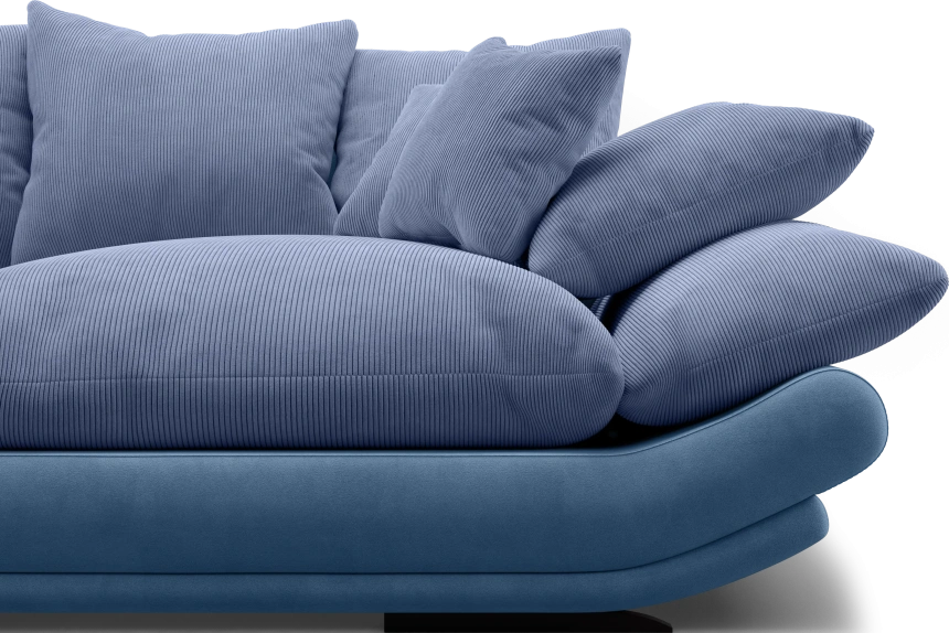 Диван прямой Авиньон, модель 001, Vertical 795 / Balance 784 синий