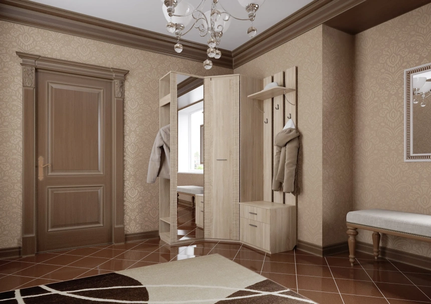 Модульная прихожая Элана, композиция 1, Дуб сонома