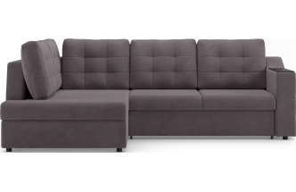 Диван угловой Невада, модель 020, комплектация 3 левый, Omega 24 (коричневый)